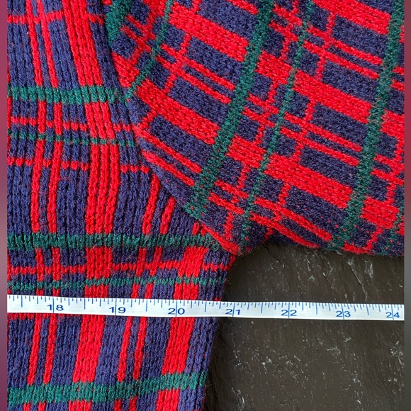 Eaton button down plaid cardigan vintage - Picture 8 of 11